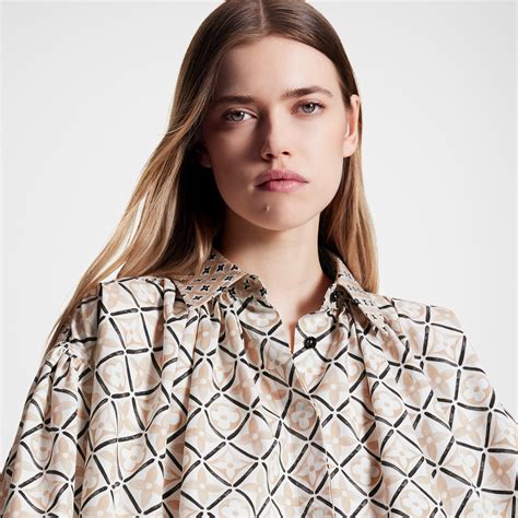 lv bluse|Monogram Tiles Cape Blouse .